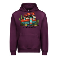 Mauve Wine camping is my happy place Urban Hoodie - JahusDesignShop