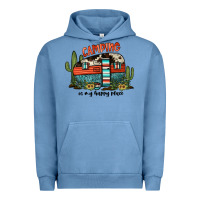 Pigment Pebble Blue camping is my happy place Urban Hoodie - JahusDesignShop