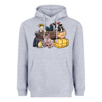 Heather Grey farm animals wagon Heavyweight Hoodie - Zillion Design Studio