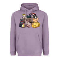 Lavender farm animals wagon Heavyweight Hoodie - Zillion Design Studio