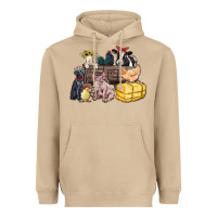 Mushroom farm animals wagon Heavyweight Hoodie - Zillion Design Studio