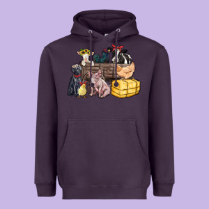 Farm Animals Wagon Heavyweight Hoodie Designed By Zillion Design Studio