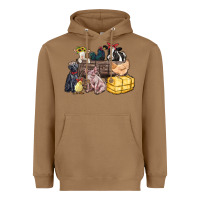 Toasted Coconut farm animals wagon Heavyweight Hoodie - Zillion Design Studio