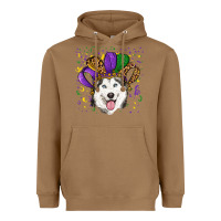 Toasted Coconut Mardi gras hat husky Heavyweight Hoodie - RanaPortraitStore