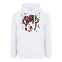 White Mardi gras hat husky Heavyweight Hoodie - RanaPortraitStore