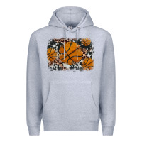 Heather Grey basketball background Premium Hoodie - JahusDesignShop