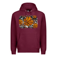 Burgundy basketball background Premium Hoodie - JahusDesignShop