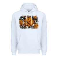 White basketball background Premium Hoodie - JahusDesignShop