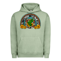 Pigment Oil Green cactus sunflower horseshoe rainbow Urban Hoodie - Artiststas