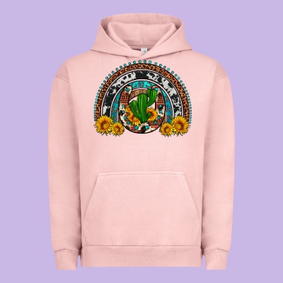 Cactus Sunflower Horseshoe Rainbow Urban Hoodie Designed By Artiststas