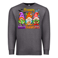 Charcoal Heather happy hallothanksmas gnomes Premium Sweatshirt - texasbilliewilder