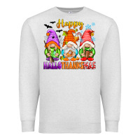Oatmeal Heather happy hallothanksmas gnomes Premium Sweatshirt - texasbilliewilder