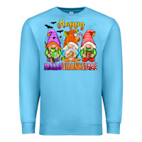 Ocean Blue happy hallothanksmas gnomes Premium Sweatshirt - texasbilliewilder