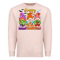 Pale Pink happy hallothanksmas gnomes Premium Sweatshirt - texasbilliewilder