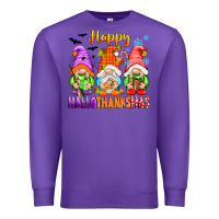 Purple happy hallothanksmas gnomes Premium Sweatshirt - texasbilliewilder
