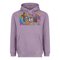 Lavender she is strong proverbs 31 25 Heavyweight Hoodie - Zillion Design Studio