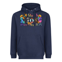 Navy she is strong proverbs 31 25 Heavyweight Hoodie - Zillion Design Studio