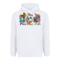 White she is strong proverbs 31 25 Heavyweight Hoodie - Zillion Design Studio