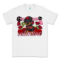 White my dog is my valentine valentine's day Classic Tee - FaDigitalArtStudio