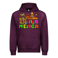 Mauve Wine viva mexica Urban Hoodie - AdoDesignShop