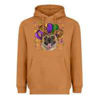 Meerkat Mardi gras hat pug Heavyweight Hoodie - RanaPortraitStore