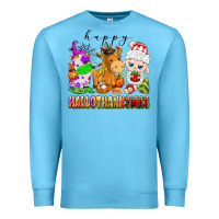 Ocean Blue happy hallothanksmas farm animals Premium Sweatshirt - texasbilliewilder