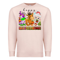 Pale Pink happy hallothanksmas farm animals Premium Sweatshirt - texasbilliewilder