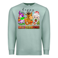 Seafoam happy hallothanksmas farm animals Premium Sweatshirt - texasbilliewilder