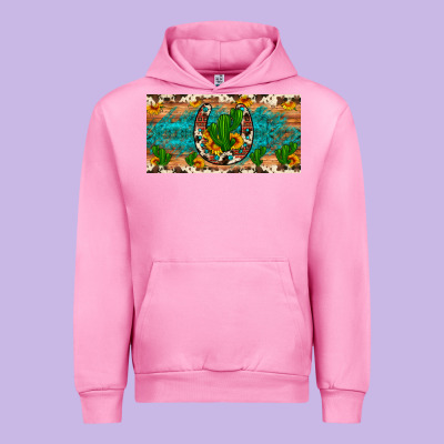 Cactus Sunflower Horseshoe License Plate Urban Hoodie Designed By Artiststas