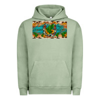 Pigment Oil Green cactus sunflower horseshoe license plate Urban Hoodie - Artiststas