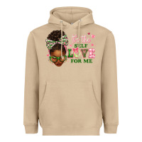 Mushroom sorority colors it's the self love for me afro wom Heavyweight Hoodie - texasbilliewilder