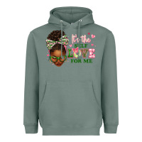 Sage sorority colors it's the self love for me afro wom Heavyweight Hoodie - texasbilliewilder