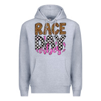 Heather Grey race day vibes Premium Hoodie - Artiststas