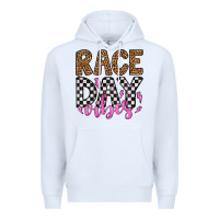 White race day vibes Premium Hoodie - Artiststas