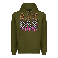 Army Green race day vibes Premium Hoodie - Artiststas