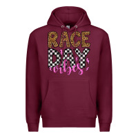 Burgundy race day vibes Premium Hoodie - Artiststas