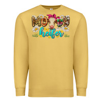 Antique Gold moody heifer Premium Sweatshirt - Zillion Design Studio