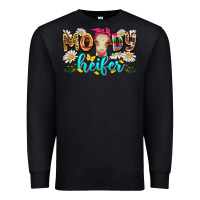 Black moody heifer Premium Sweatshirt - Zillion Design Studio