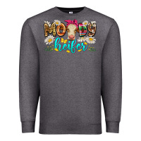 Charcoal Heather moody heifer Premium Sweatshirt - Zillion Design Studio
