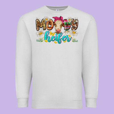 Moody Heifer Premium Sweatshirt Designed By Zillion Design Studio