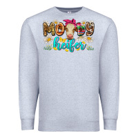 Heather Grey moody heifer Premium Sweatshirt - Zillion Design Studio