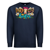 Navy moody heifer Premium Sweatshirt - Zillion Design Studio