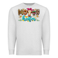 Oatmeal Heather moody heifer Premium Sweatshirt - Zillion Design Studio
