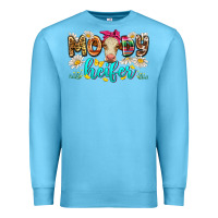 Ocean Blue moody heifer Premium Sweatshirt - Zillion Design Studio