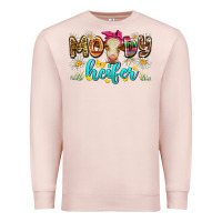 Pale Pink moody heifer Premium Sweatshirt - Zillion Design Studio