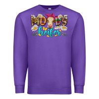 Purple moody heifer Premium Sweatshirt - Zillion Design Studio