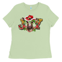 Matcha christmas joy baby cow Ladies Tee - BarkalooDesign