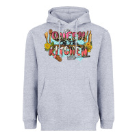 Heather Grey queen of the kitchen Heavyweight Hoodie - Zillion Design Studio