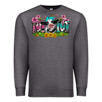 Charcoal Heather mom with cow Premium Sweatshirt - Zillion Design Studio