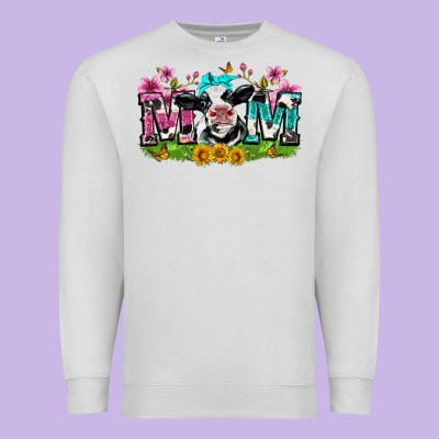 Mom With Cow Premium Sweatshirt Designed By Zillion Design Studio